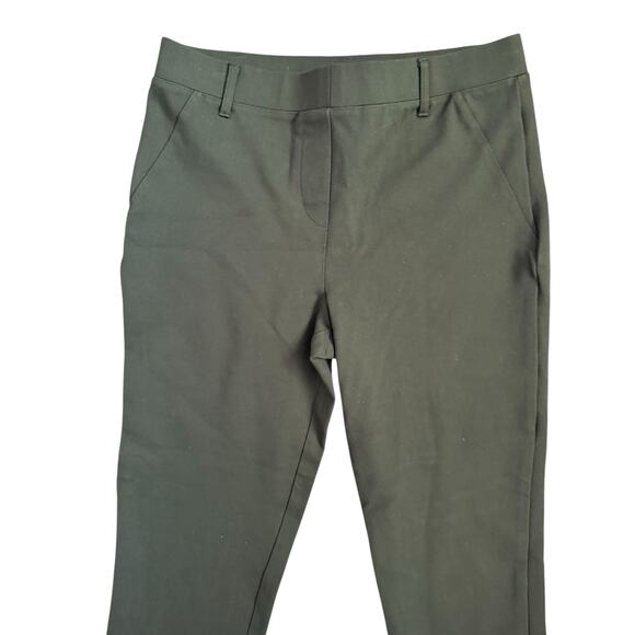 Quince Ultra-Stretch Ponte Straight Leg Pants in Olive Green Size Small Petite - Picture 12 of 13